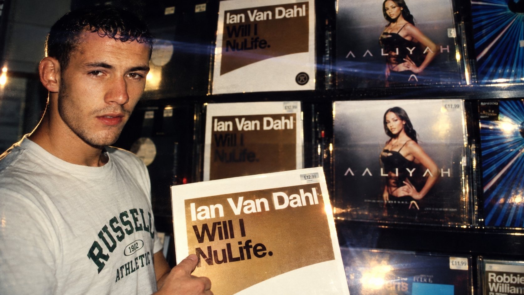 LOVERUSH in a record shop with Ian Van Dahl vinyl