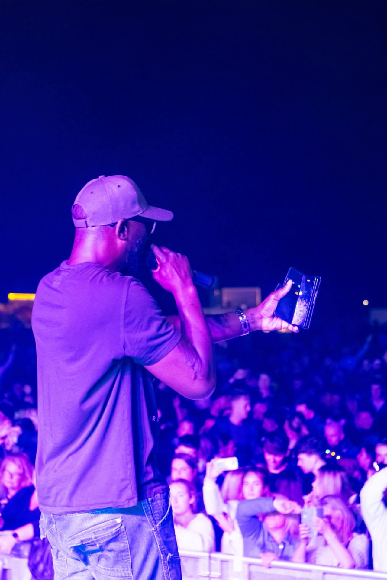 Jay Kurdy filming the crowd during a live set